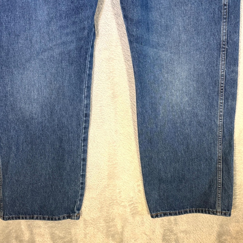 Levi's Western Fit Jeans 40x30 Blue Denim High Rise Straight Leg Cowboy Fit - Picture 5 of 16